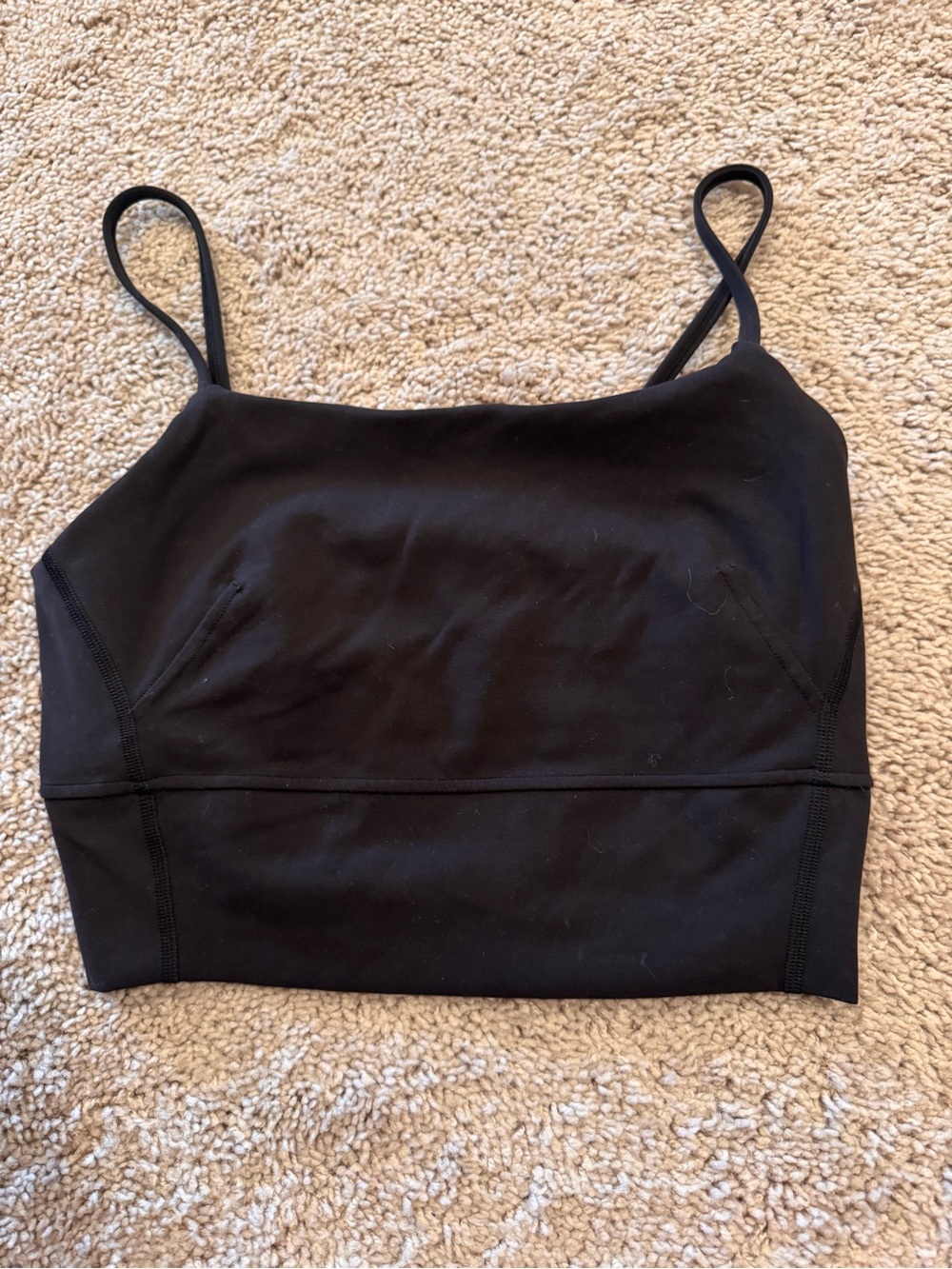 lululemon athletica Black Cropped Strappy Tank